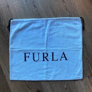 Furla Powder Blue Flannel Drawstring Bag 15x15 - Soft Dust Storage‎ Pouch
